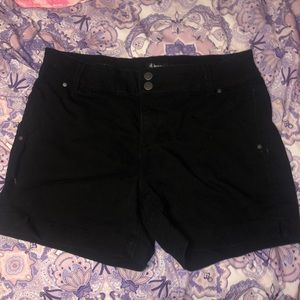 2 for $15 black denim shorts